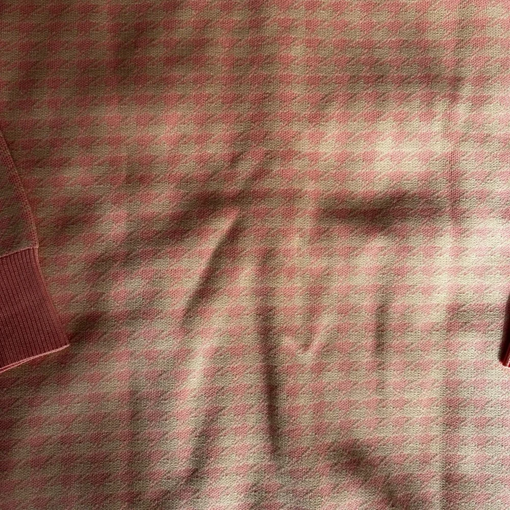 Sandro Paris Pink Jacquard Knit Cardigan Gold Button Pocket Sweater Jacket 0 - Picture 10 of 12